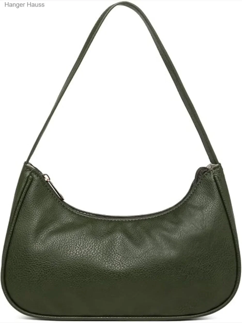 Vegan Leather Hobo Sling Tote Handbag with Zipper Closure